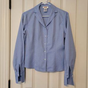 Talbots Blue Button Down Long Sleeve Shirt